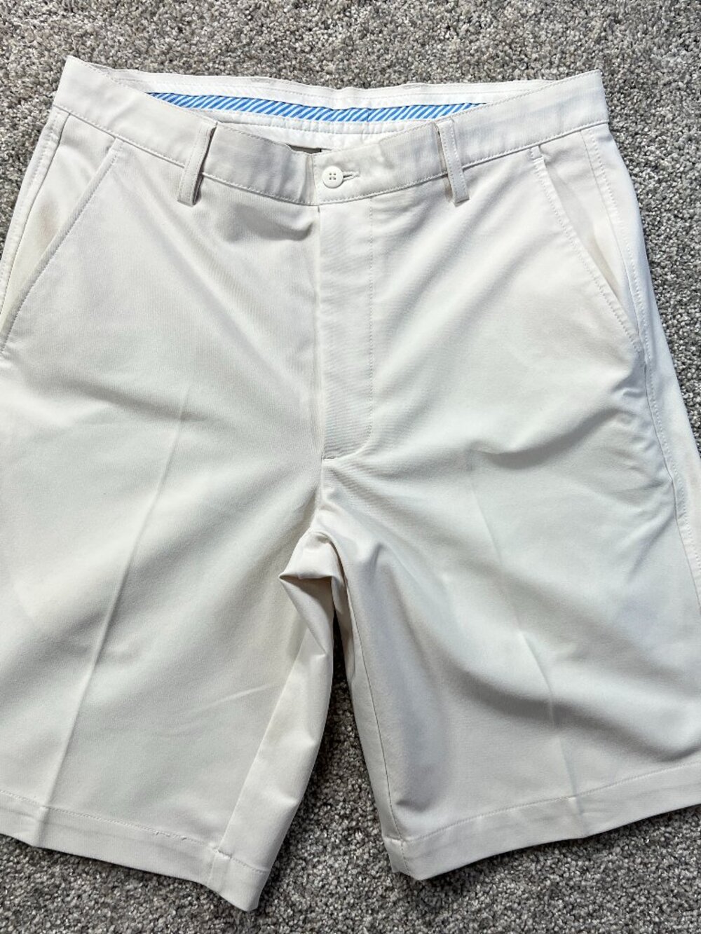 Men's FootJoy White Golf Shorts W32 L10 Flat Front